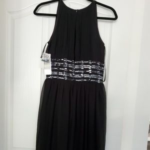 Black embellished cockail dress